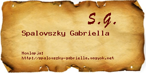 Spalovszky Gabriella névjegykártya