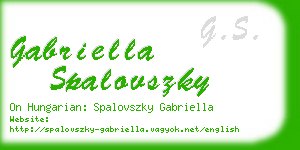 gabriella spalovszky business card